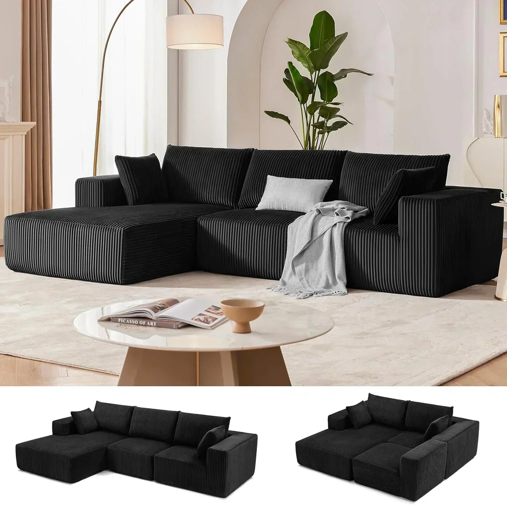 108 inch sectional sofa cloud sectional sofa with deep seat modern sectional L shaped sofa