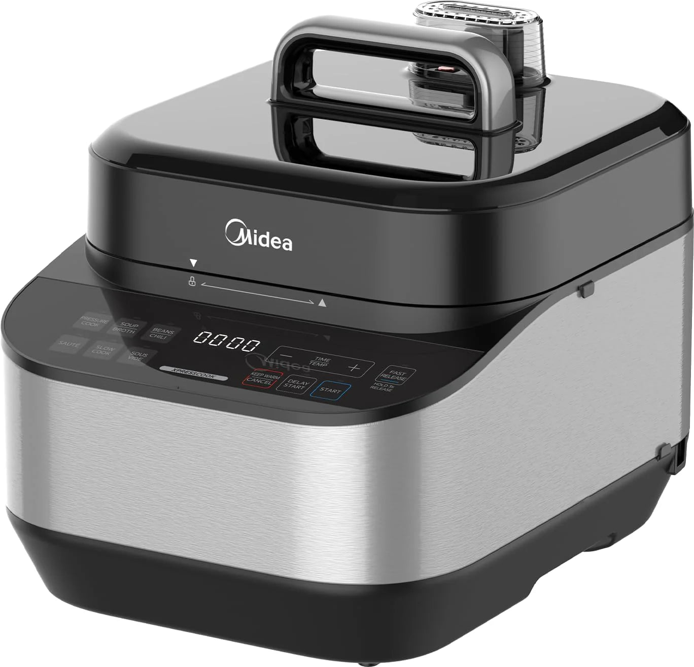 Midea 12-in-1 electric pressure cooker, multi-function slow cooker, rice cooker, steamer, wok