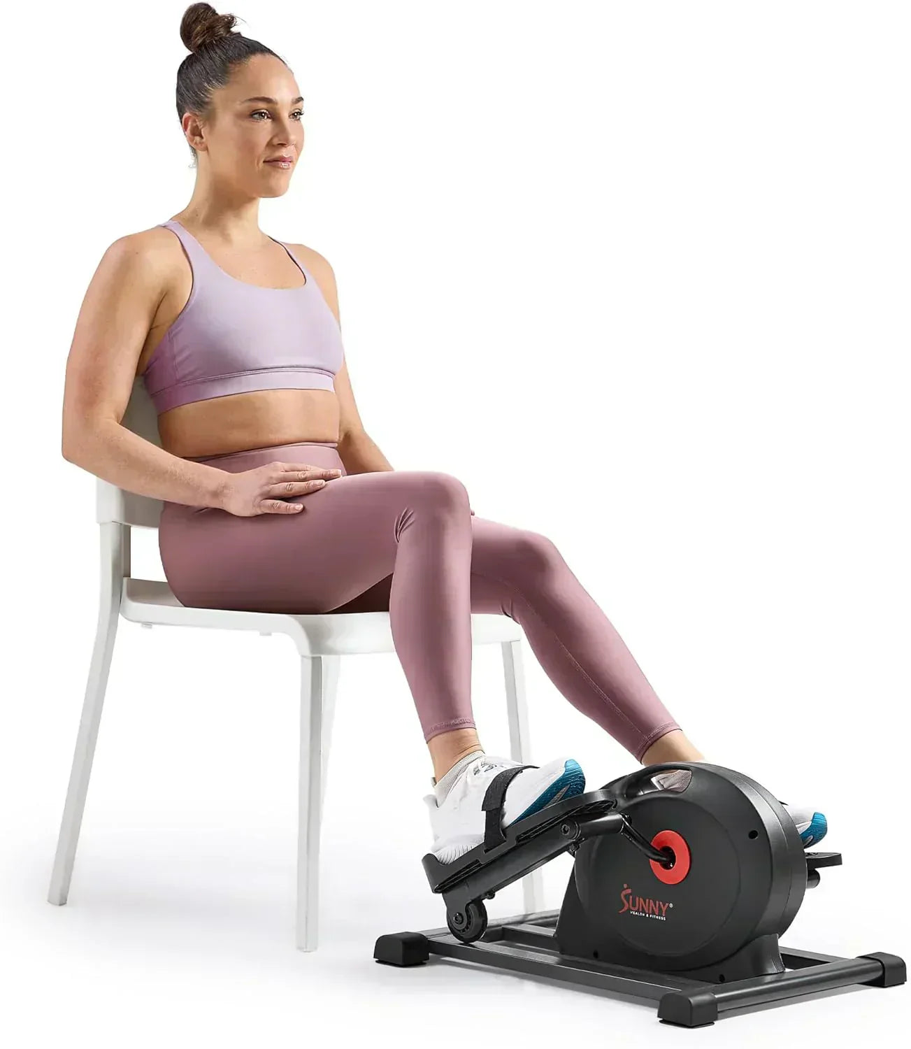Sunny Health Fitness Smart Mini Elliptical Trainer Indoor Under-Desk Pedal Exerciser