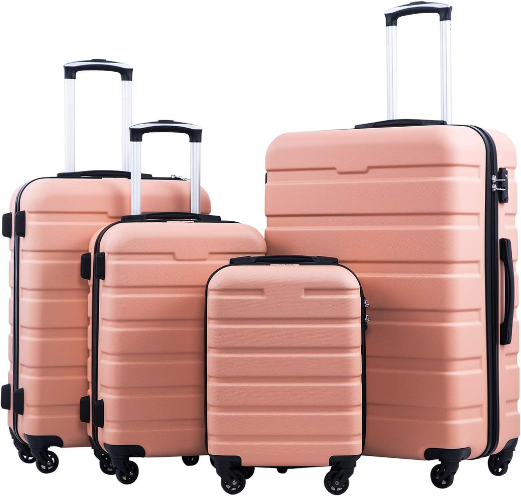 Coolife Luggage 3 Piece Set Suitcase Spinner Hardshell Lightweight TSA Lock