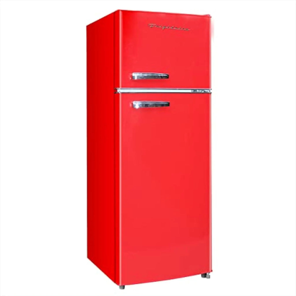 Frigidaire EFR753 2 Door Apartment Size Refrigerator with Freezer Retro Chrome Handle