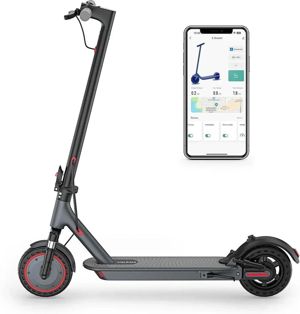 Electric Scooter 350W/500W Powerful Motor 8.5/10 Solid Tires 19/22Mph 28/21/12 Miles Range