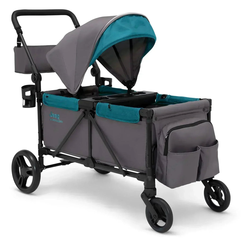 Jeep Sport All-Terrain Stroller Wagon by Delta Children Includes Canopy Parent Organizer