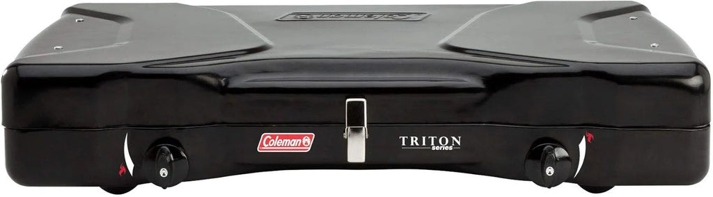 Coleman Triton 2-Burner Propane Stove Portable Camping Cooktop 2 Adjustable Burners Wind Guards