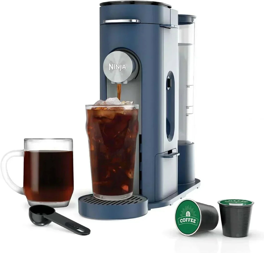 Ninja Pods Grounds Single-Serve Coffee Maker K-Cup Pod Compatible Brews Grounds Compact Design