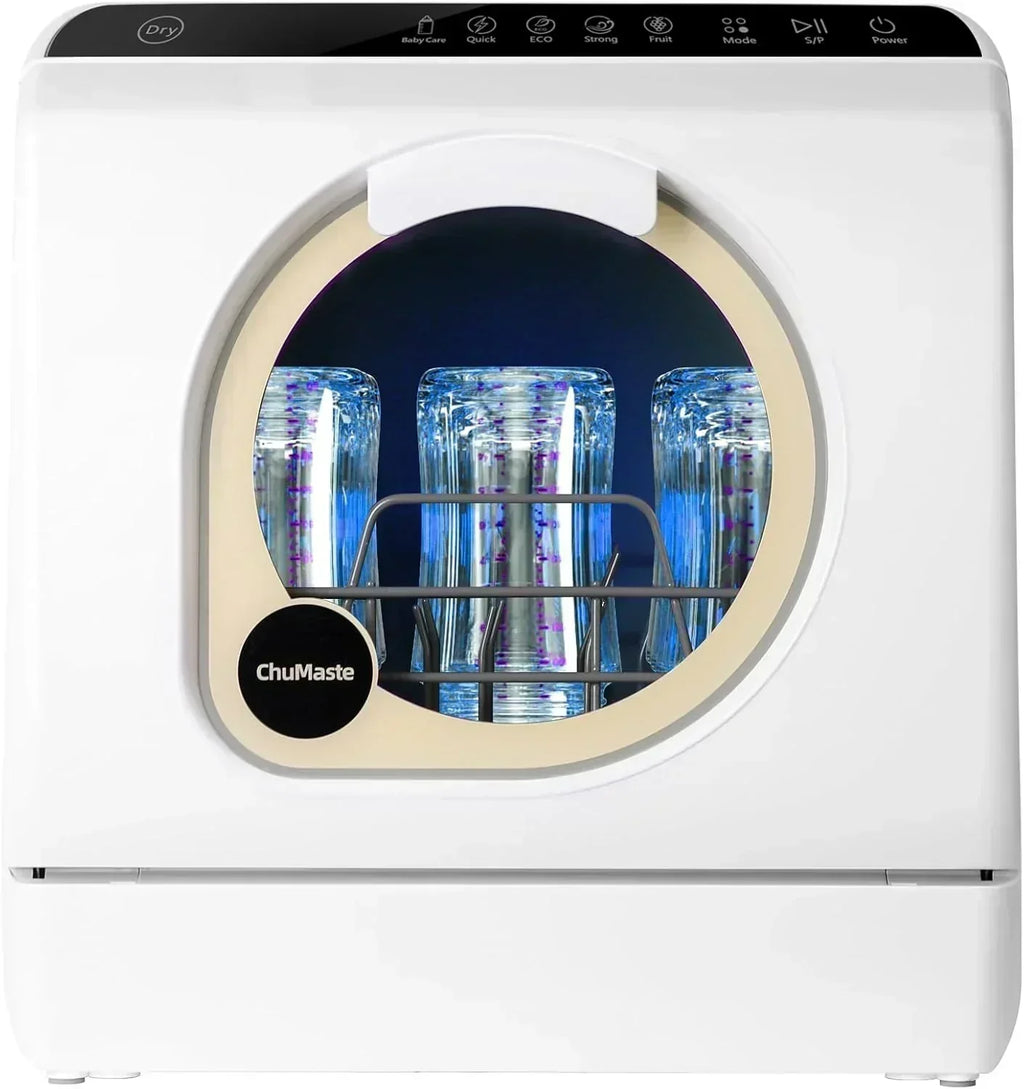 Mini countertop dishwasher Compact dishwasher Double spray arms Portable countertop dishwasher