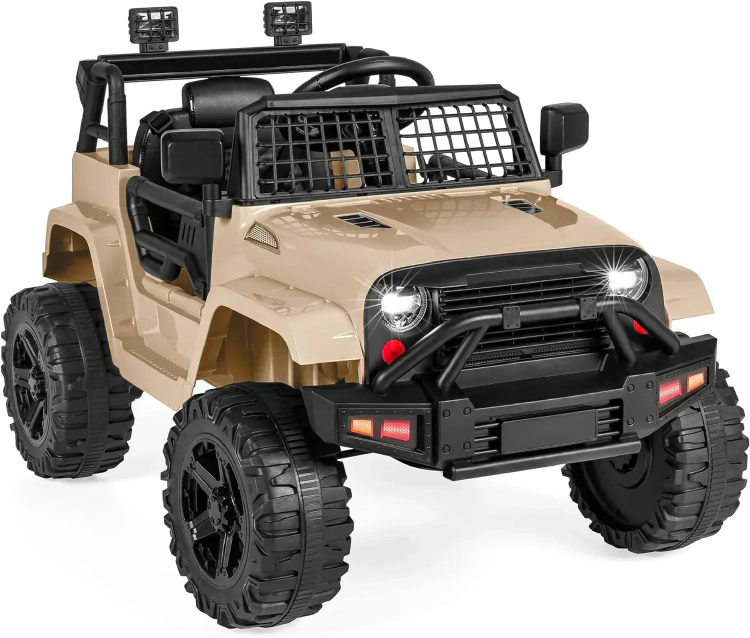 Best Choice Products 12V Kids Ride-On Truck Car with Spring Suspension and LED Lights