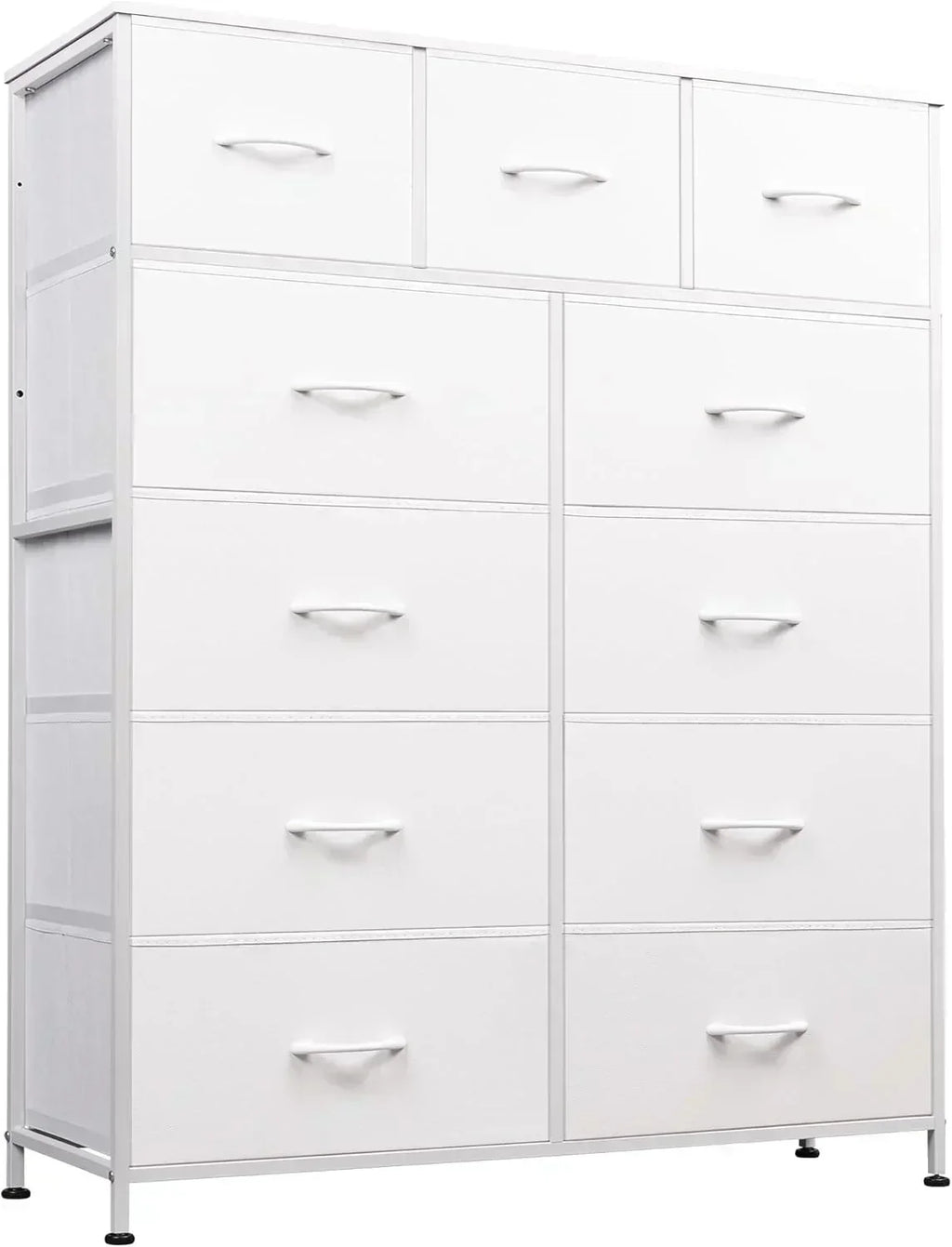 Storage Organizer Unit 11 Fabric Bins Storage Drawers Organizer Steel Frame Tall Storage Tower