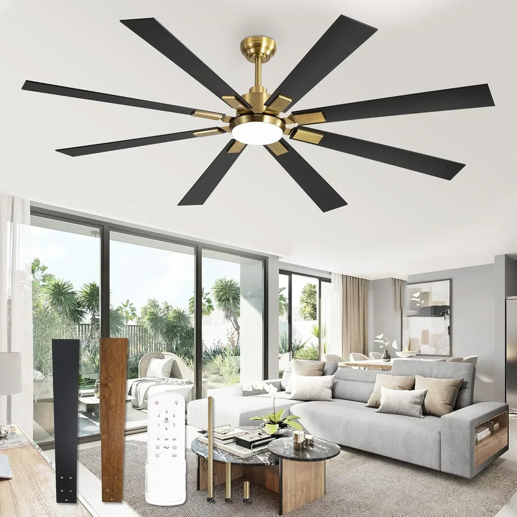 Zmishibo 72-inch large ceiling fan with lighting and remote indoor/outdoor