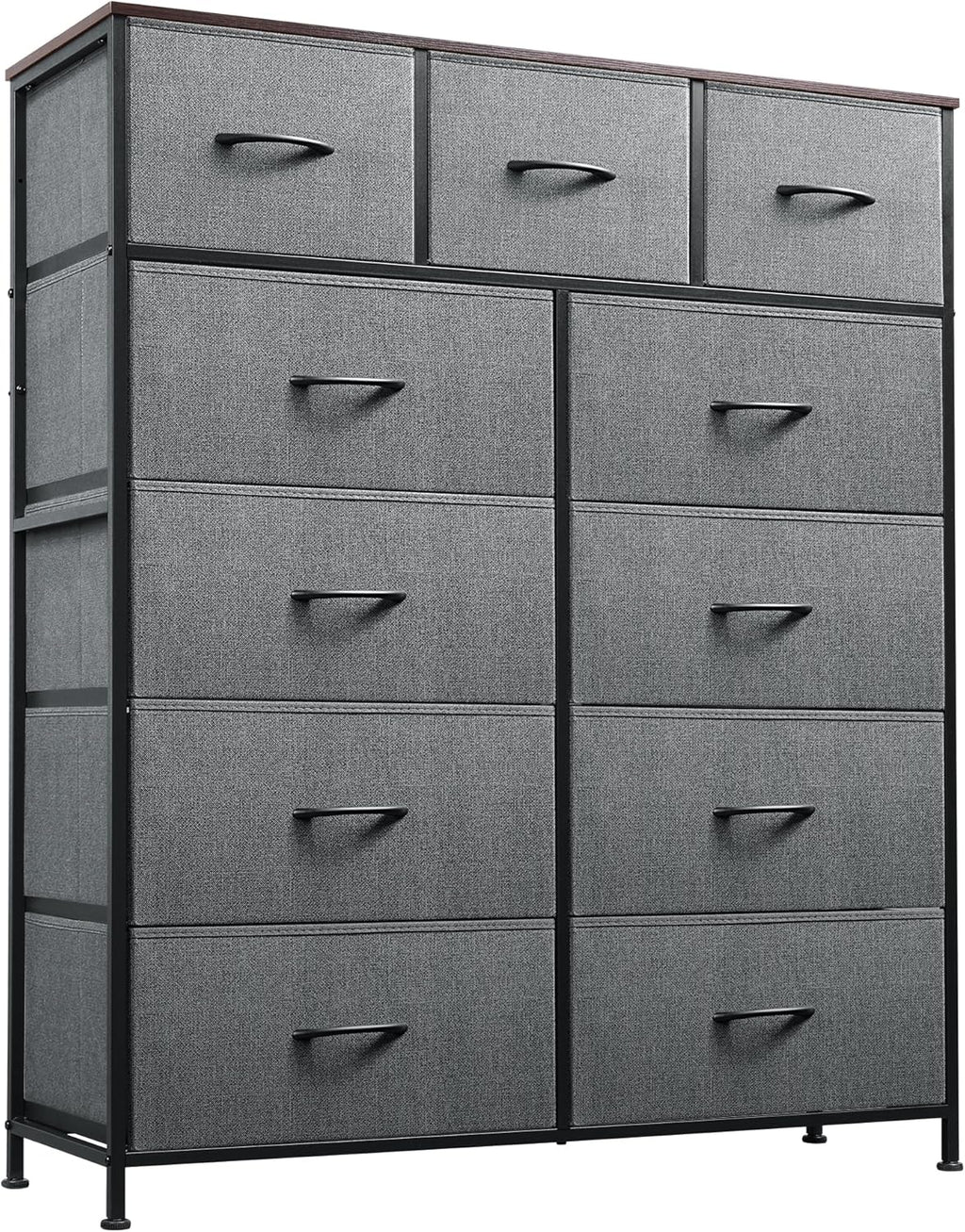 Storage Organizer Unit 11 Fabric Bins Storage Drawers Organizer Steel Frame Tall Storage Tower
