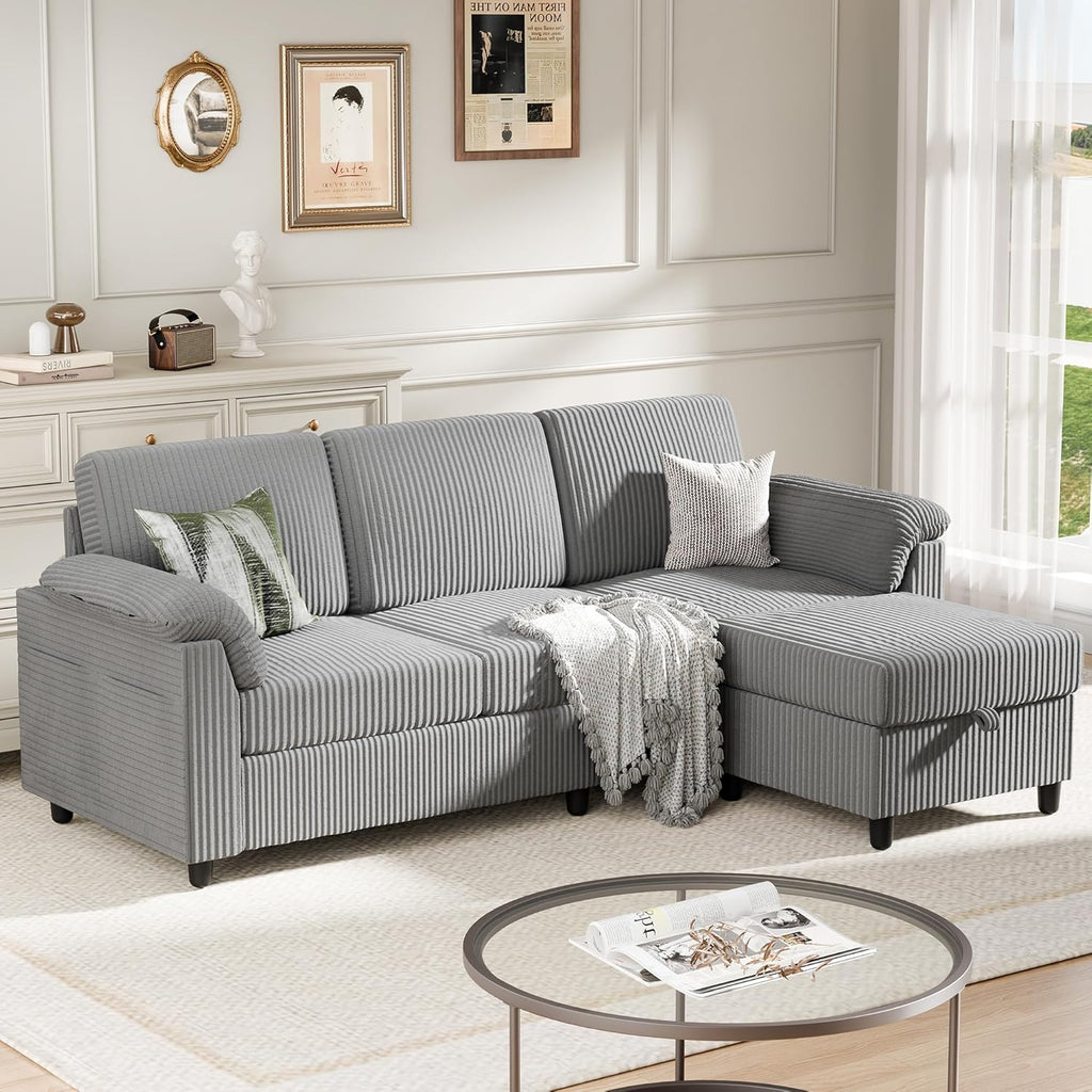 Meilocar Sectional Sofa Couch for Living Room 3-Seat Sofa Couches