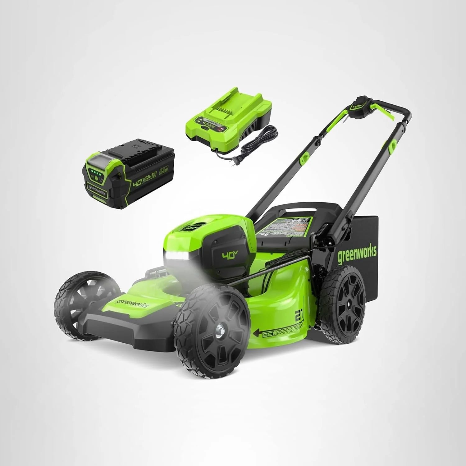 Greenworks 40V 16 Cordless Lawn Mower Ultra-Light Push Mower 4.0Ah Battery Charger