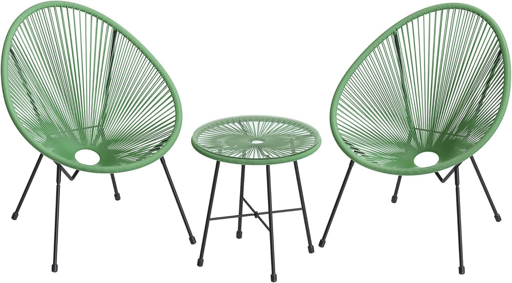 Outdoor Settee 2-Seat Garden Furniture with Backrest PE Rattan