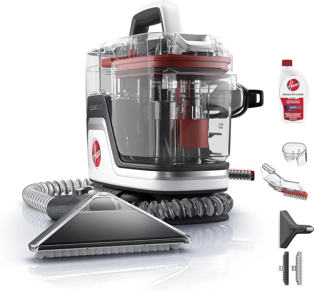 Hoover CleanSlate Plus Portable Carpet & Upholstery Spot Cleaner with Powerful Suction and Multiple Tools