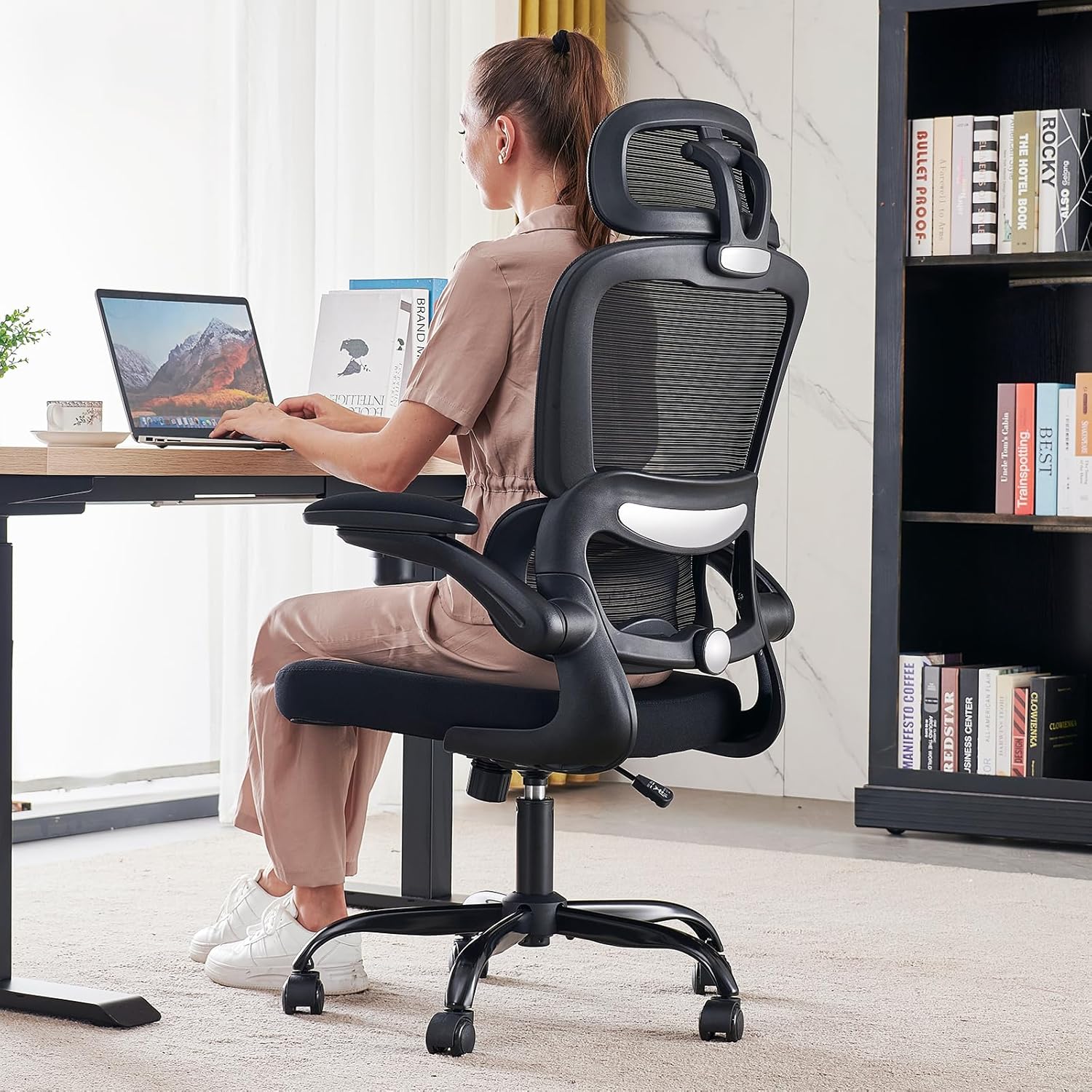 TRALT Office Chair Ergonomic Desk Chair 330 lbs Home Gaming Chair with Wheels
