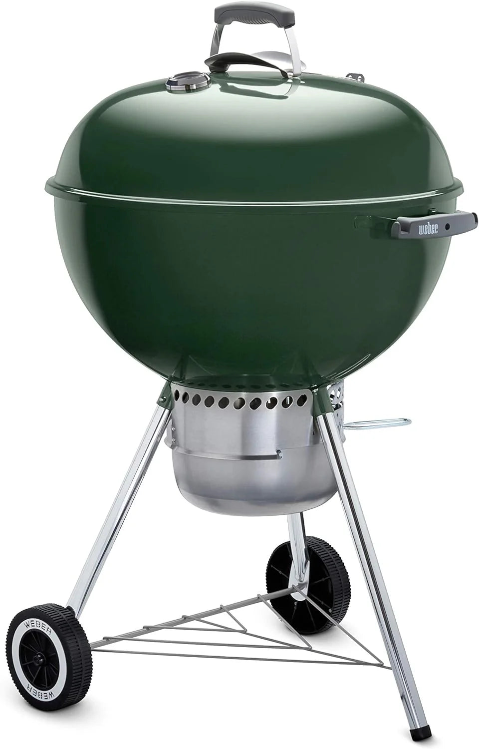 Weber Original Kettle Premium Charcoal Grill, 22-Inch, Black Outdoor BBQ Grill with Built‑In