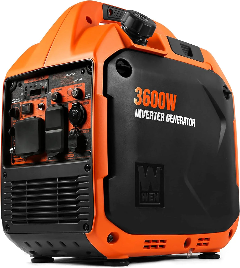 WEN Quiet and Lightweight 3600-Watt Dual Fuel RV-Ready Portable Inverter Generator