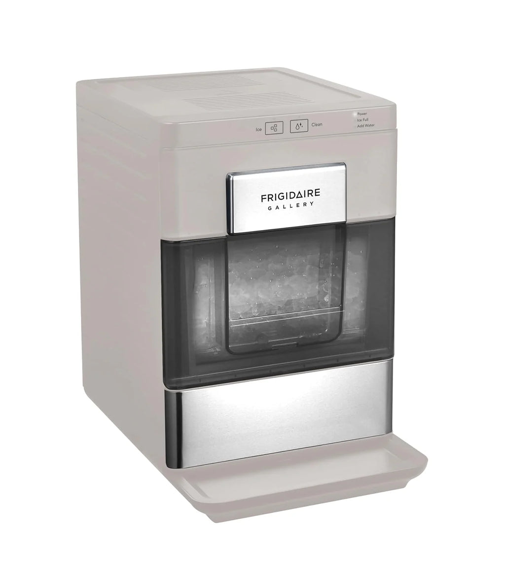 Frigidaire Gallery, 33 Lbs. Countertop Ice Maker, Nugget Shaped Ice, Stainless Steel Trim (Black)