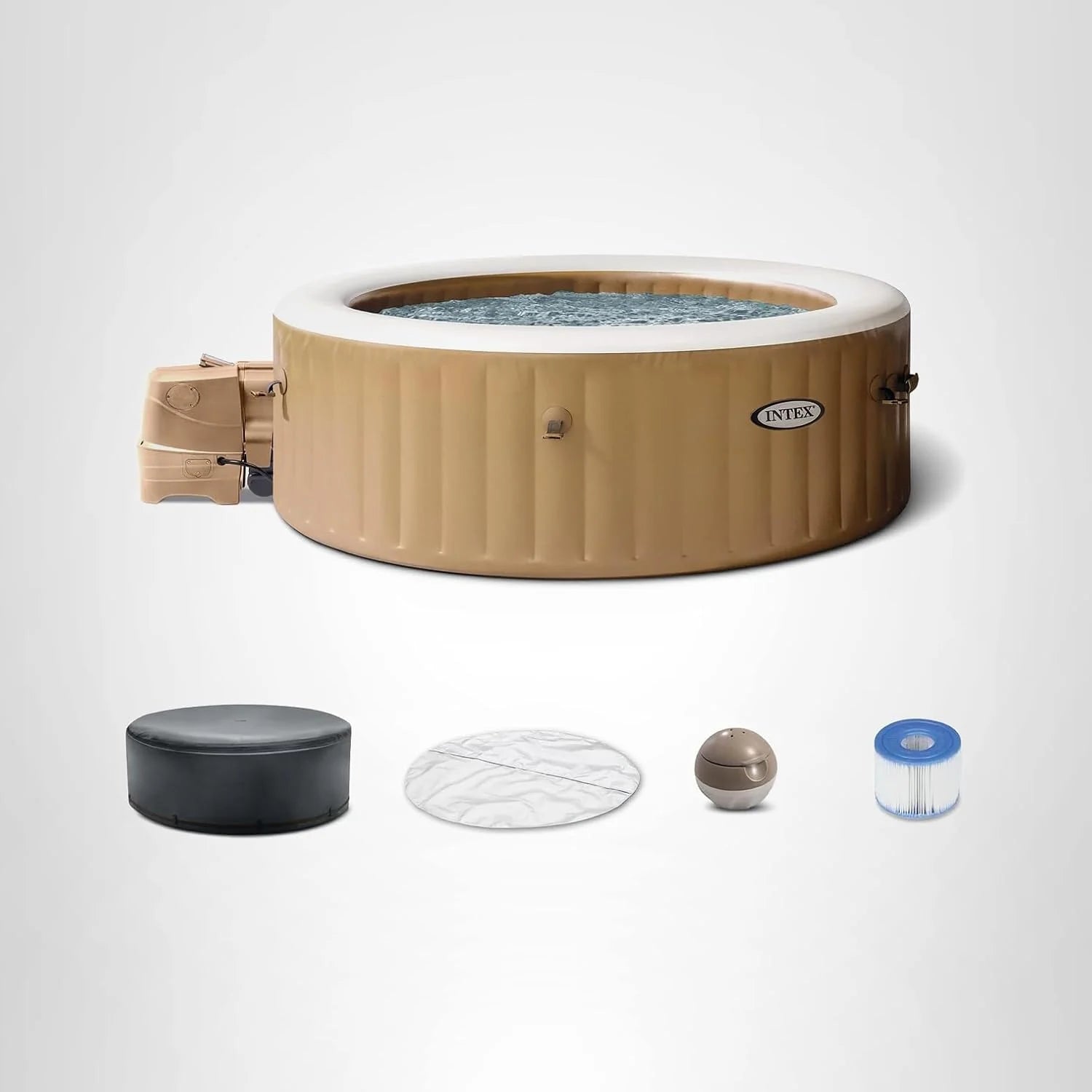 INTEX 28425EH PureSpa Bubble Massage Spa Set Outdoor Inflatable Portable Hot Tub