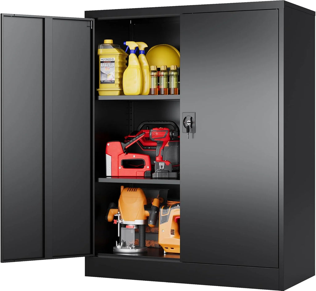SISESOL Metal Storage Cabinet with Wheels,75 inch Tall Rolling Garage Storage Cabinet