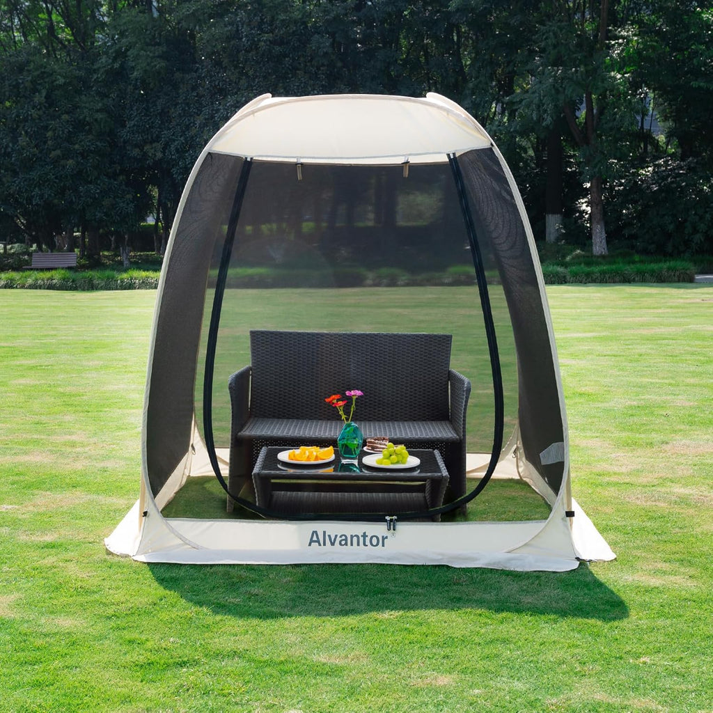 Alvantor Pop Up Screen House Gazebo with Mosquito Netting, Instant UV Resistant Sun Shelter