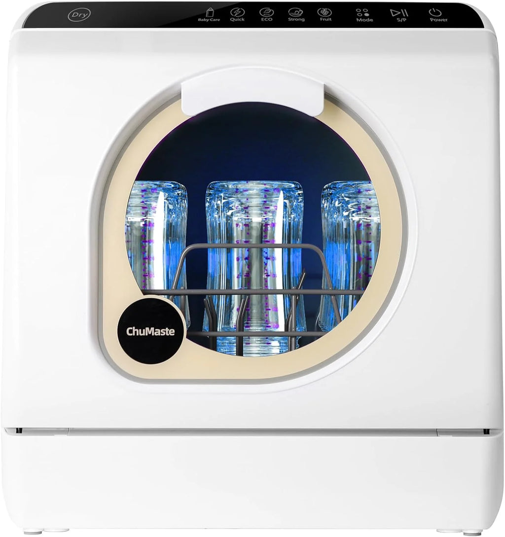 Mini dishwasher countertop .Compact Dishwasher with drying.Double spray arms. Portable Countertop Dishwasher With Water Tank, 6 wash programs, .Lavavajillas portatil can wash baby bottles.
