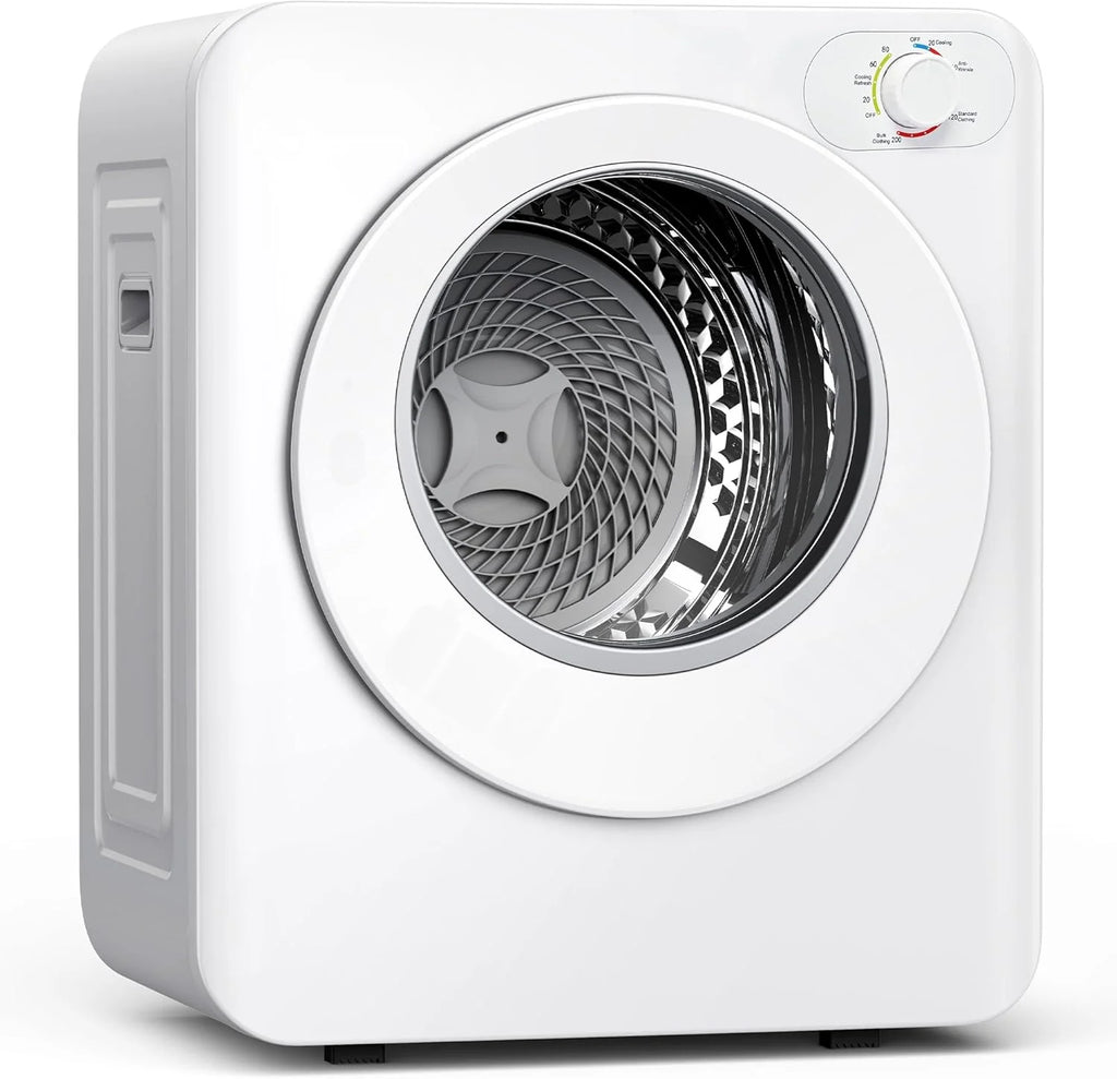 Euhomy Dryer, 3.5 Cu. Ft. 1500W Clothes Dryer, Stainless Steel Tumble Dryer