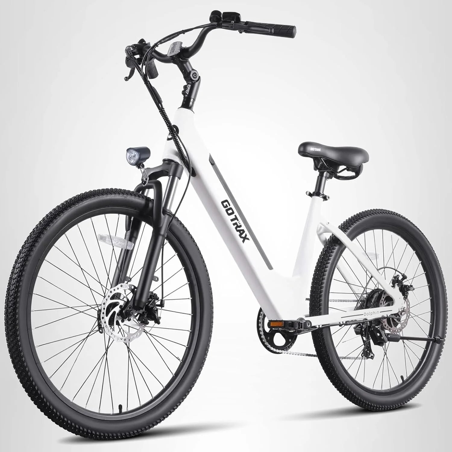 Gotrax Dolphin 26 Electric Bike Max Range 30 Miles 20Mph Power by Peak 500W