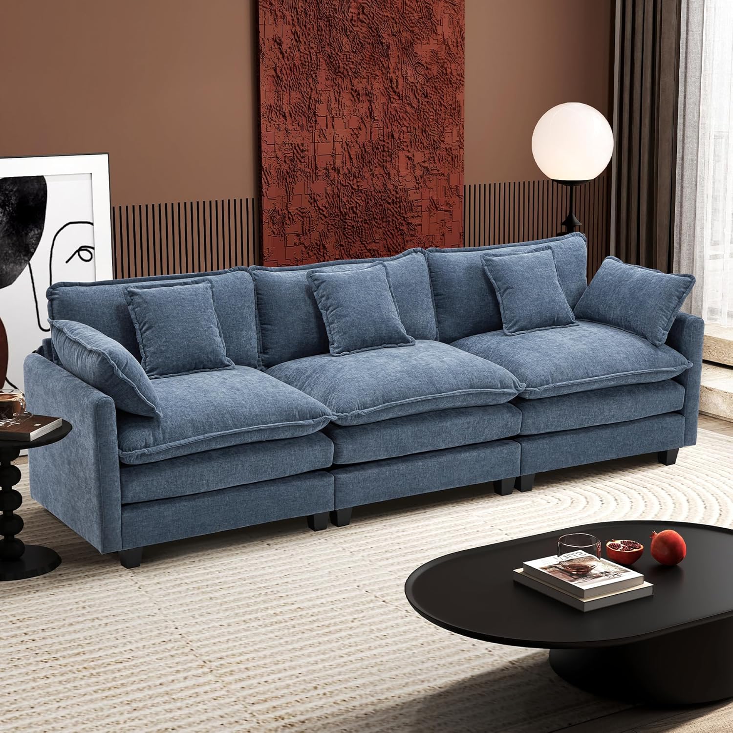 ihanherry 146-inch U-shaped modern sofa modular area cloud sofa